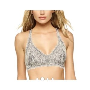 🆕 Felina Lace Bralette Gray/Ivory Size Medium